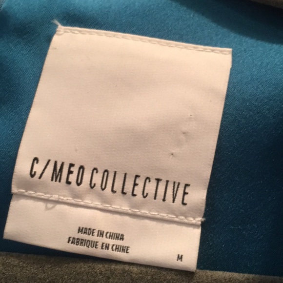 C/MEO turquoise 🦚 vneck Satin tank MEDIUM - Picture 2 of 4